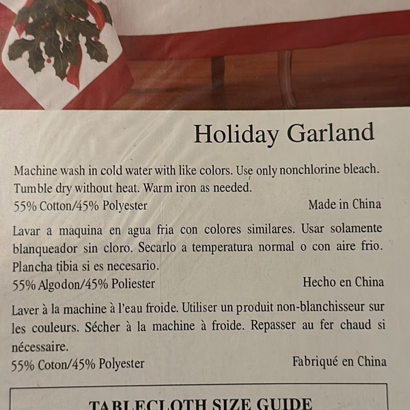 NWT BARDWIL SEASONS TABLECLOTH - Picture 5 of 6